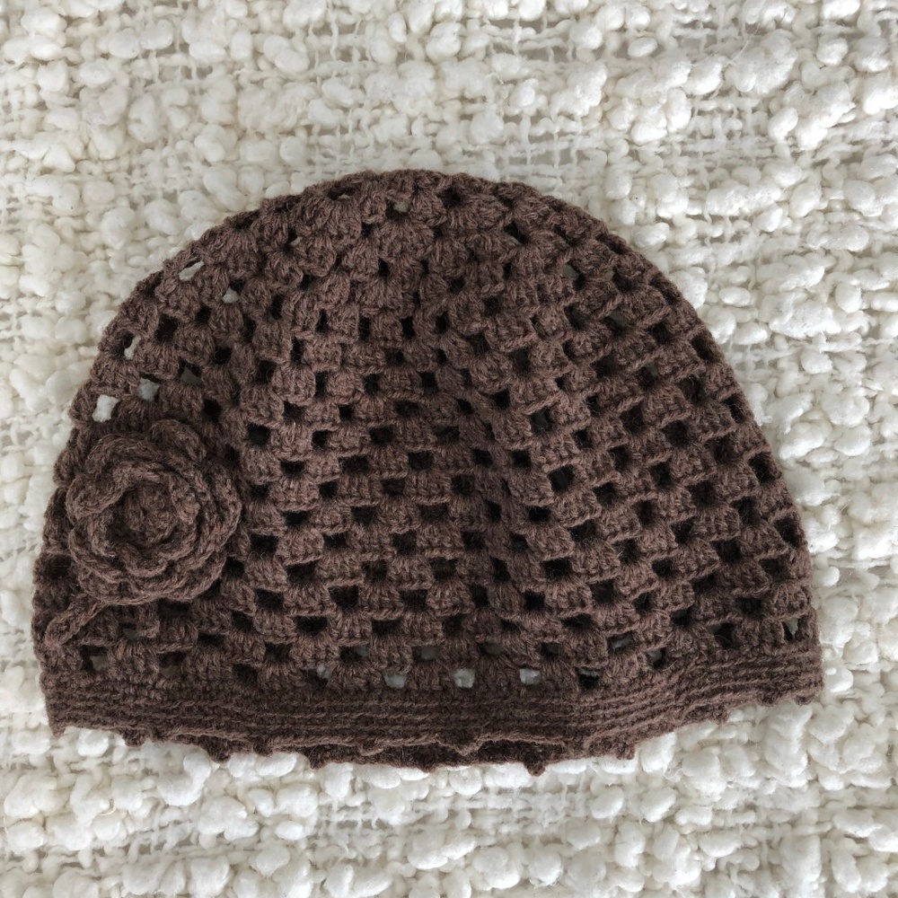 Crocheted lambswool hat